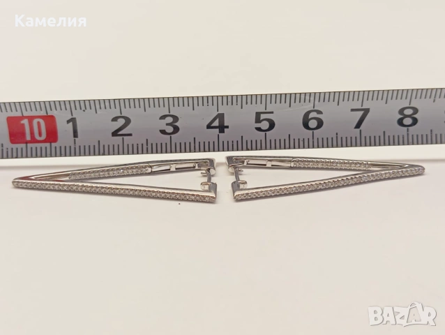 Руско злато. Обеци с брилианти. , снимка 6 - Обеци - 55250693