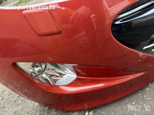 Предна броня комплект червена за Peugeot RCZ 1.6T автоматик (2011), снимка 2 - Части - 55461748