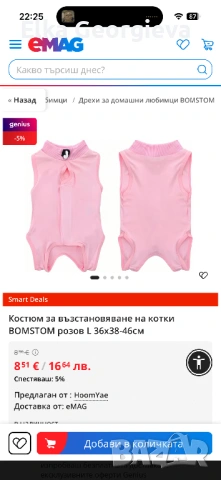 Костюм за възстановяване на котки след операция