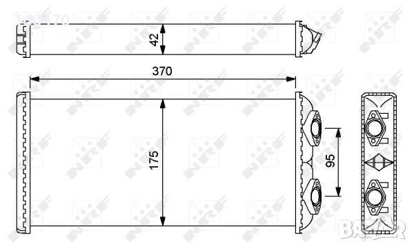 РАДИАТОР ЗА ПАРНО MAN F2000 -No -81619010067, снимка 2 - Части - 54758649