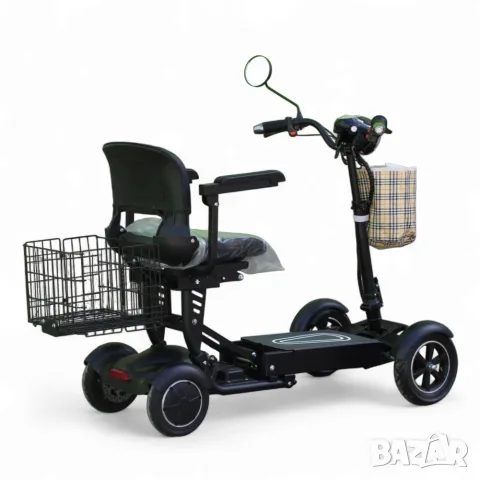 Олекотена сгъваема електрическа четириколка 750W, с литиевa батерия, 10Ah, Max Motors, снимка 13 - Инвалидни скутери - 55573297