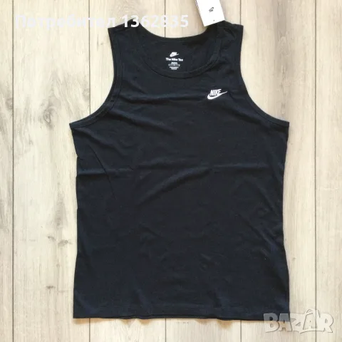 НОВ оригинален мъжки черен памучен потник NIKE / Найк размер L от САЩ