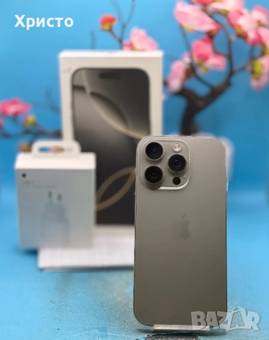 ГАРАНЦИОНЕН!!! Apple iPhone 16 Pro, 128GB, 5G, Natural Titanium + подарък оригинален адаптер Apple, снимка 6 - Apple iPhone - 54148081