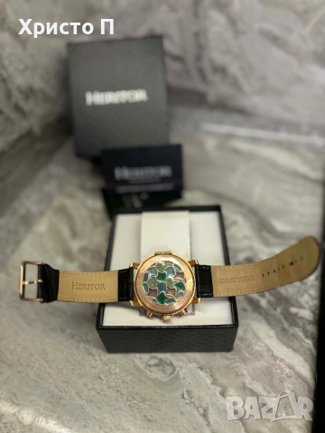 Часовник HERITOR (Rose Gold), снимка 4 - Мъжки - 54062835