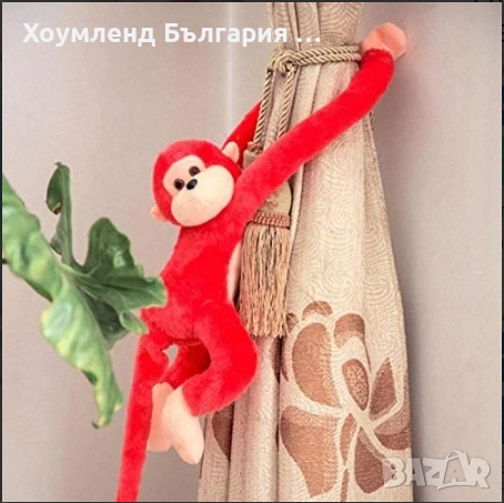 Плющена играчка маймунка със звуци 5,0 йх 10 см, снимка 4 - Плюшени играчки - 54411064