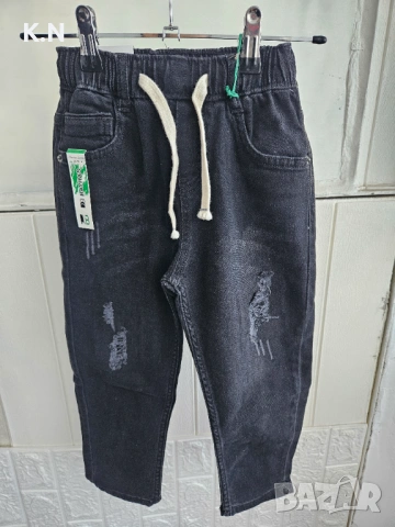 Дънки с ластик, памучна материя 