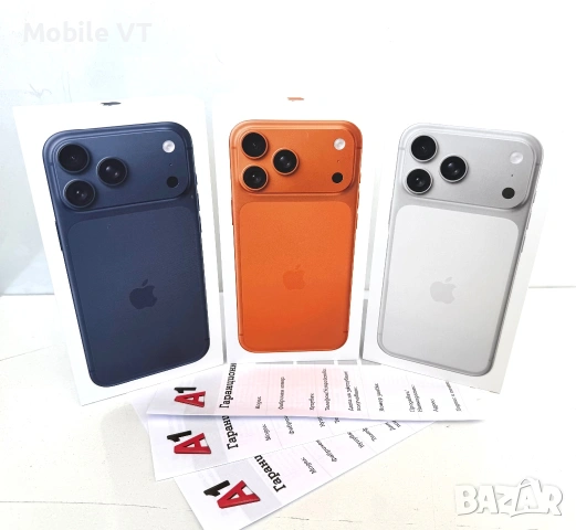 НОВ! iPhone 17 Pro Max 256GB Blue / Orange / Silver ГАРАНЦИЯ 24 Месеца!