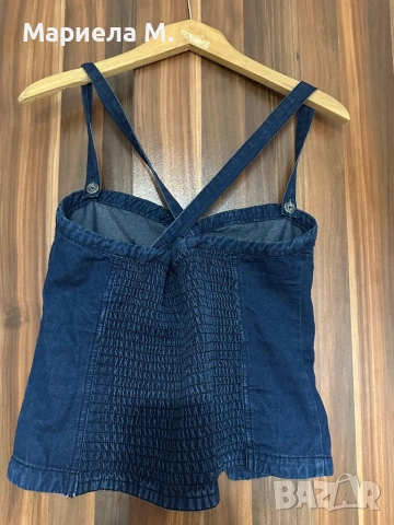 Zara деним бюстие, S, като ново, снимка 2 - Потници - 54575852