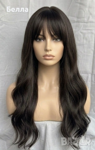 НОВА Кафява естествена перука! 100% високо качество