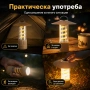Мощна акумулаторна къмпинг LED лампа преносимо осветление лед фенер риболов туризъм палатка аварии, снимка 2