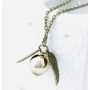 Колие Harry Potter Golden Snitch Quidditch с ангелски крила – Цинкова сплав, 50 см – Идеалният 10217, снимка 9