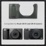 Нов Калъф от естествена кожа за фотоапарат Ricoh GR III GR IV зелен кейс, снимка 2
