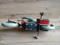 Стара руска ламаринена играчка моторист. , снимка 6