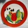 Разкошно декоративно плато Wedgwood Clarice Cliff Red Tulip, снимка 5
