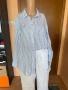 Летен сет- ленена риза райе синьо и бяло и бял летен панталон, снимка 6