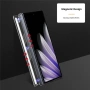 Прозрачен Магнитен Калъф за Oppo Find N5 5G със Стойка, Защита на Пантата и Протектор – Сив, снимка 3