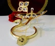 Позлатена фигура Водно конче,Цвете,24 k Gold Plated,кристали. , снимка 2