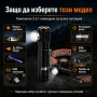 Мощен LED акумулаторен челник за глава 2в1 туристически лед фенер USB за риболов къмпинг палатка, снимка 5