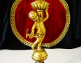 Бронзов свещник Ангел,гълъб,25 см.,670 гр. , снимка 3