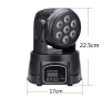 Диско прожектор 7 led mini moving head лед с въртяща се глава, снимка 6