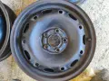Оригинални VW стоманени джанти 14" 5x100 ET35 + тасове Sparco, снимка 6