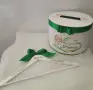 Комплект за кръщене Кутия за пари и закачалка с име по поръчка, снимка 1