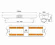Сигнална LED аварийна лампа – маяк 120 см, 392 COB диода, 12-24V, снимка 4