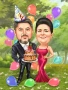 Карикатура 🎁Портрет 🌟Подарък 🎁Рожден Ден 💥Двойка ❤️ , снимка 3