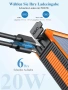 Соларна батерия 20000 mAh, PD20W Водоустойчиво слънчево зарядно устройство USB , снимка 3