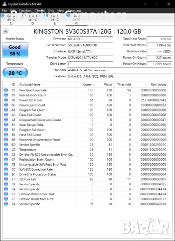 ССД/SSD SATA Kingston UV300/V300 120GB