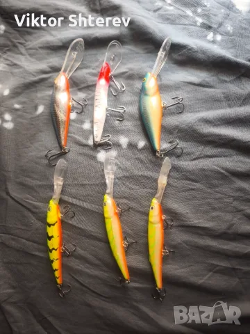 Комплект 6 бр. deep diver воблери – 5x Salmo + 1x Halco