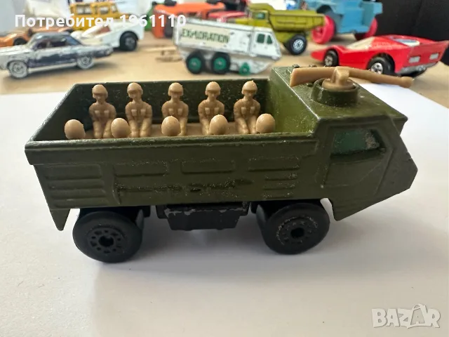 1976 Винтидж военен транспортьор Matchbox Superfast #54 Lesney, военна играчка., снимка 4 - Колекции - 55424911