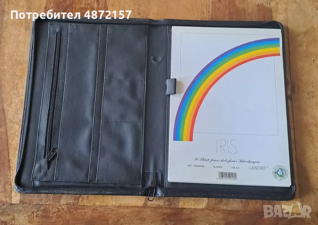 папка луксозна за документи с цип дизайнерска на квадрати естествена кожа А4 внос от Германия, снимка 2 - Ученически пособия, канцеларски материали - 55616583