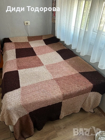 Ръчно плетено одеяло/шалте