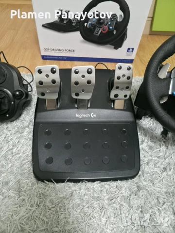 LOGITECH G29 driving force racing + shifter, снимка 3 - Игри за PC - 54384155