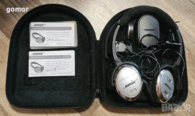 Оригинални слушалки Bose QuietComfort 3 QC3 с шумопотискане и пълен комплект, снимка 2 - Слушалки и портативни колонки - 55582524