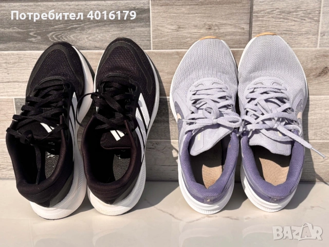 Маратонки Adidas и Nike