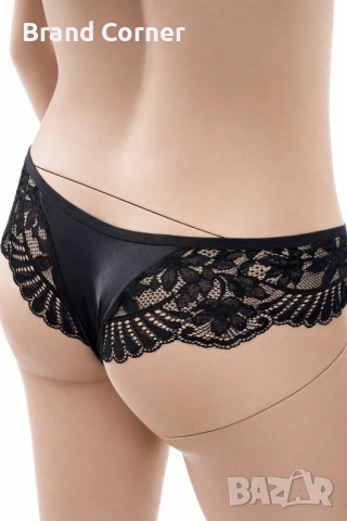 Комплект бельо Hunkemöller – сутиен 80A и бикини S, черна дантела и сатенен ефект, снимка 7 - Бельо - 54548945