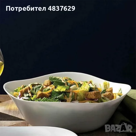 Купа за салата Bormioli Rocco Parma, Опал, 24 см, снимка 3 - Чинии - 55399770