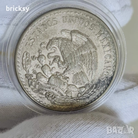 Мексико 1 песо 1947 • Silver Peso • Сребърна монета, снимка 2 - Нумизматика и бонистика - 54781286