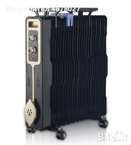 Радиатор, 2500W,13 ребра,3 степени,Поставка за дрехи,Регулируем термостат