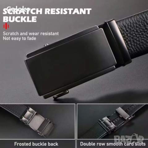 Мъжки официален колан с изчистена тъмна визия /Автоматична катарамата!, снимка 6 - Колани - 54091122