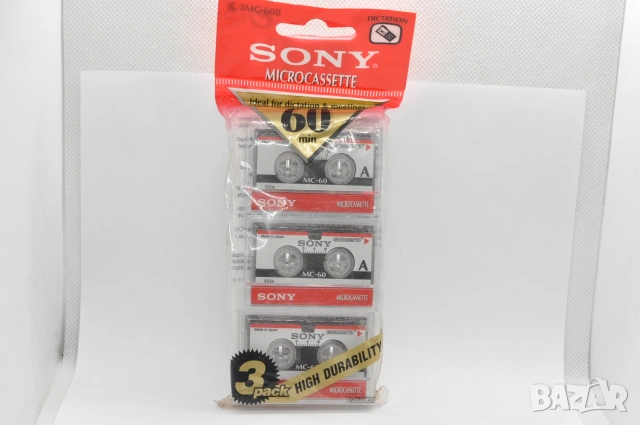 3 броя микрокасети Sony MC-60 - микро касети