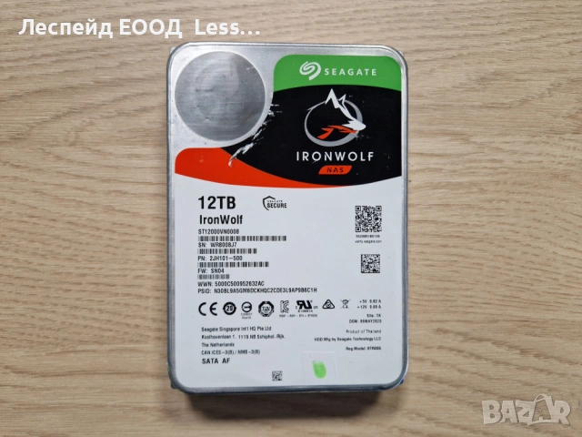Seagate NAS HDD 12TB IronWolf вътрешен твърд диск 12000 GB Serial ATA III