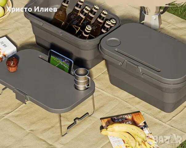 Сгъваема кошница с маса за пикник 3 в 1
