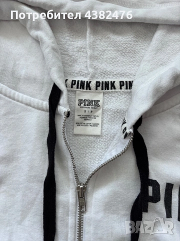 Бял суичърт на Victoria’s Secret Pink., снимка 2 - Суичъри - 55132228