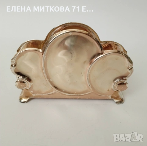 Посребрен салфетник с розовеещ оттенък, снимка 5 - Аксесоари за кухня - 55248785