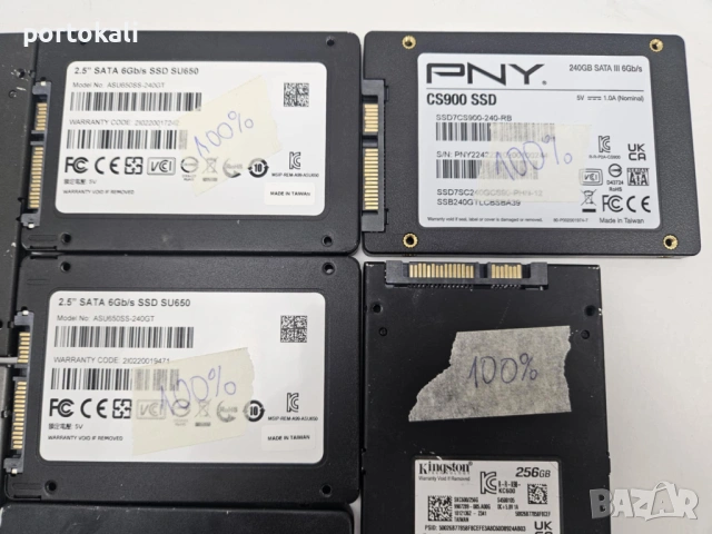 2.5" inch SSD SATA 240GB 250GB 256GB Intel Samsung Kingston Crucial, снимка 5 - Твърди дискове - 54012327