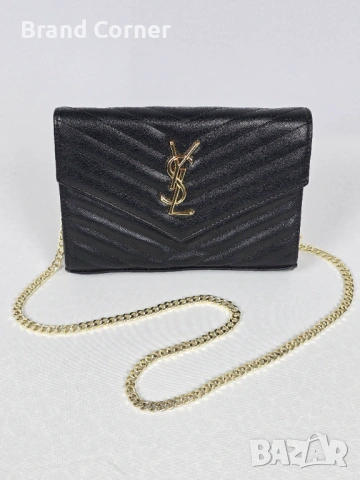 Елегантна Дамска Чанта Saint Laurent (YSL) - Black & Gold