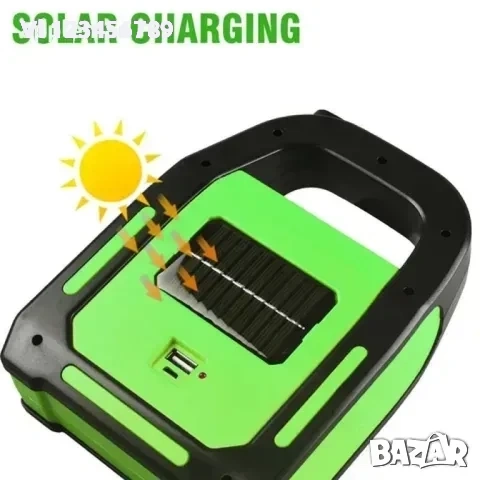 Соларен LED Фенер, 3 източника на светлина, Изход за зареждане на телефон, снимка 4 - Къмпинг осветление - 54003841